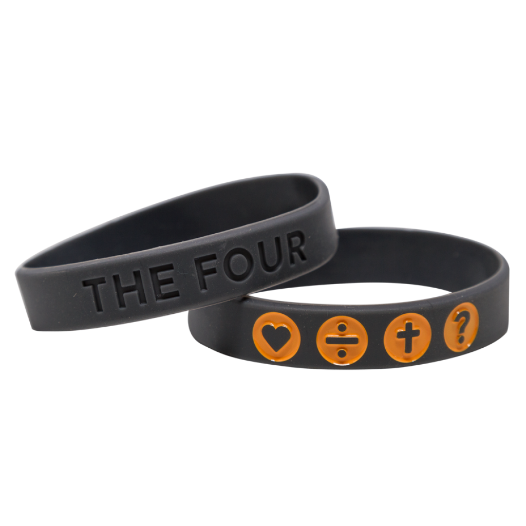 THE FOUR Armband (grau/orange)