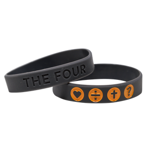 THE FOUR Armband (grau/orange)