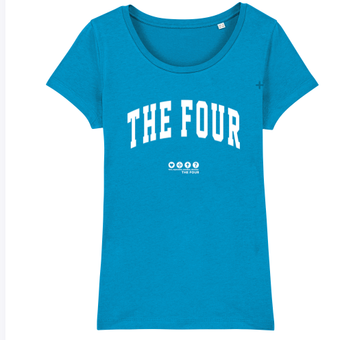 THE FOUR x J4TN6 Shirt - "College" (pink & blue)