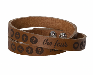 THE FOUR Lederarmband (hellbraun)