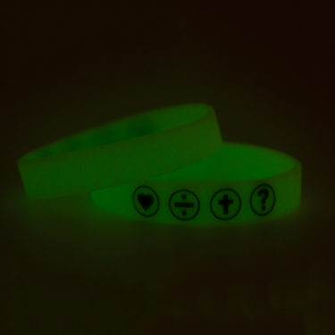 THE FOUR Armband (weiß - fluoreszierend)