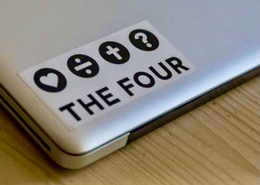 THE FOUR Aufkleber (weiß)